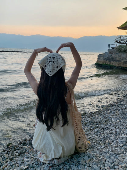 Vacation Mode Floral Slip Dress Women Mixed Print Layering Piece Slender Silhouette Destination Dress Coastal Grandmother Style