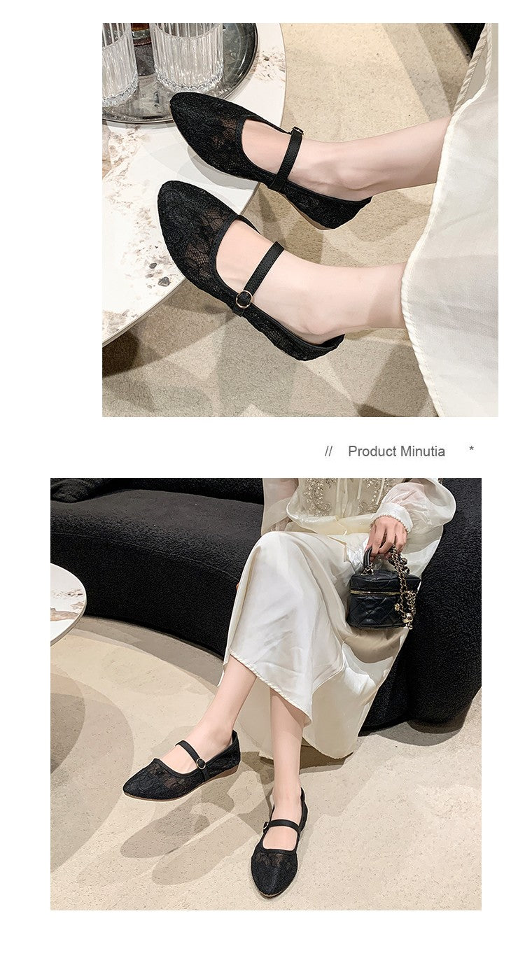 2024 New Women Flats Shoes Summer Ballet Flats Fashion Bow Women Shoes Slip on Sweet Hollow Flat Shoes Female Zapatos De Mujer