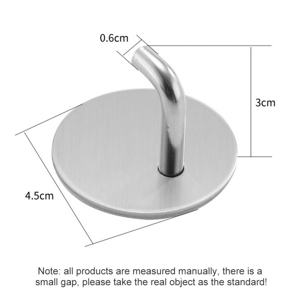 1/3PCS Hook Self-Adhesive 304 Stainless Steel Storage Hanger Towel Key Umbrella Holder Rack Kitchen Bathroom Home Accessories