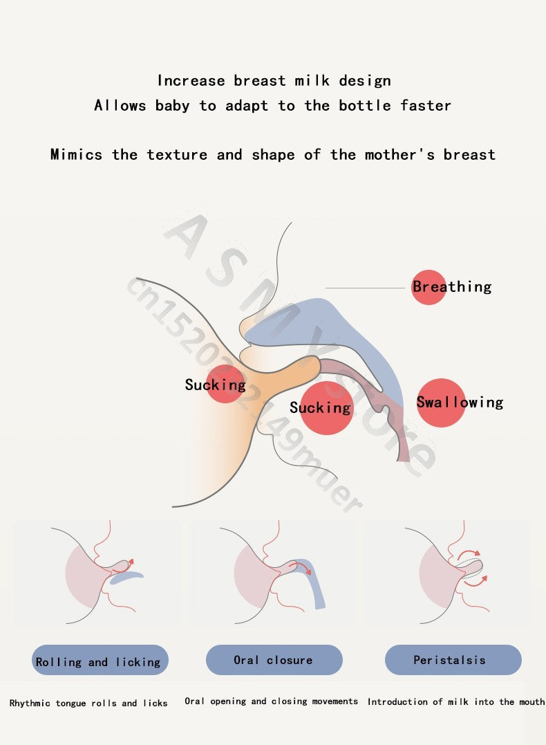 Oberni 240ml/300ml newborn PPSU baby bottle, large wide-bore easy to clean, wear a handle, baby more convenient to drink milk
