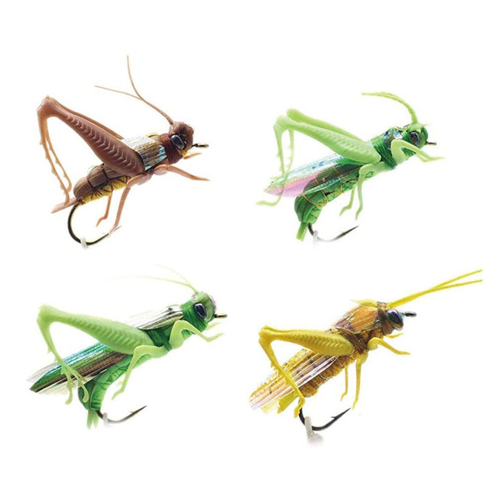 Isca de pesca biônica de insetos Gafanhoto Minnow Iscas duras Crankbait Iscas artificiais Bass Carpa Lúcio Material de pesca 1~4 peças
