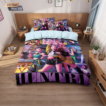3pcs kpop Devil Girl Group Print coreless Bedding Set Multi Size Bedrooms Dormitory duvet Cover Soft  Machine Washable