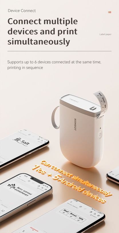 Mini Impressora de Etiquetas Portátil NIIMBOT D11 Nova Versão 300DPI Bluetooth Sem Fio Máquina de Etiquetas Impressora de Adesivos para Cozinha e Crachás