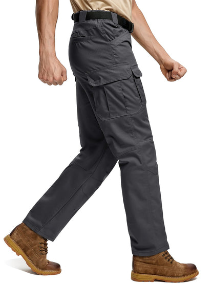 TACVASEN Mens Lightweight Hiking Pants Waterproof Ripstop Lightweight Breathable Stretch Work Tactical Outdoor Trousers 8 Pocket