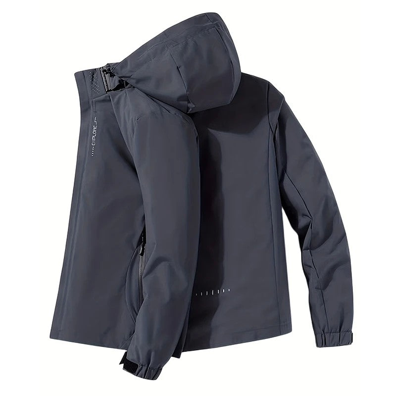 Spring Autumn New Men Casual Jacket Men Outdoor Windproof Waterproof Athletes Jacket Coat Detachable Hat Jackets Male M-5XL