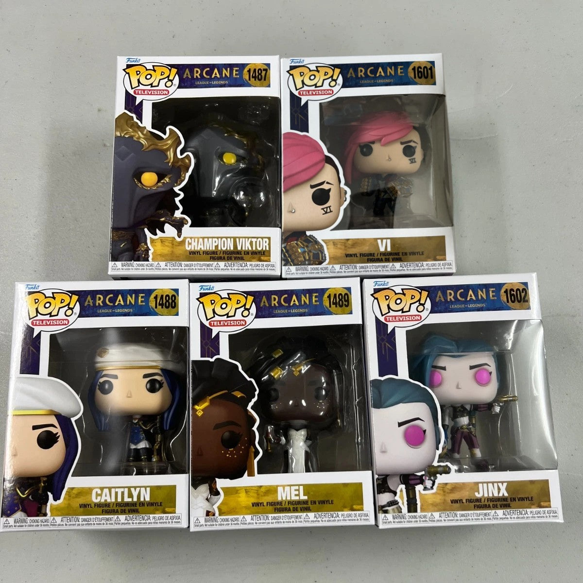 FUNKO POP Jinx Vi Caitlyn Mel Viktor Anime Figure Arcane? League of Legends Edição Limitada Boneco de Vinil Coleção Decoração Brinquedo