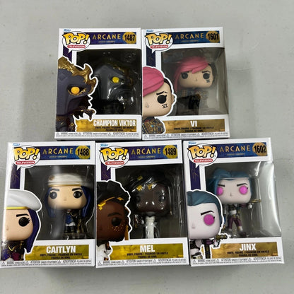 FUNKO POP Jinx Vi Caitlyn Mel Viktor Anime Figure Arcane? League of Legends Edição Limitada Boneco de Vinil Coleção Decoração Brinquedo