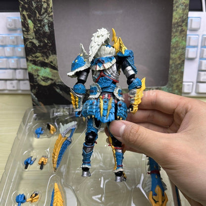 Kaiyodo Monster Hunter Rathalos Boneco de Ação Revoltech Yamaguchi Espadachim Modelo Reus Dragão de Fogo Macho Zinogre Brinquedo em Miniatura