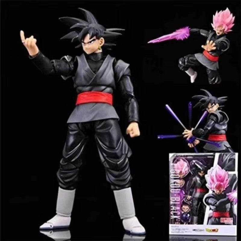 Novo Boneco Articulado de Anime Dragon Ball Black Goku Zamasu de 14cm - Versão Filme Super Saiyajin Dbz com Vários Acessórios