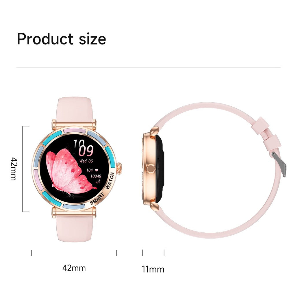 2025 Novo Smartwatch Feminino da Moda Tela HD 360*360 Pulseira Esportiva Mostrador Personalizado Frequência Cardíaca Chamada de Voz Smartwatch Para Android iOS