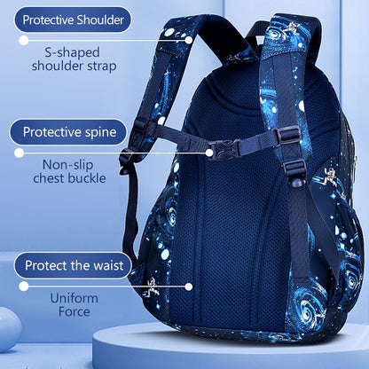 Mochila Ergonômica de Suporte Confortável para Coluna, para Livros Infantis do Ensino Fundamental e Médio Meninos Leve