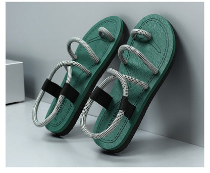 Summer Casual Durable Slippers,Men's Summer Slip-on Anti-slip Outdoor Casual Sandals,Flip-flops for The Beach with Open Toes