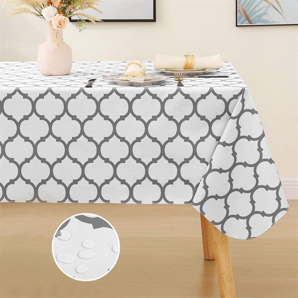 Olanly Waterproof Tablecloth Heat-Resistant Rectangle PVC Table Cloth For Wedding Kitchen Dining Desk Moroccan Table Coat Cover