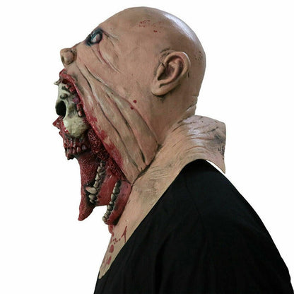 Spooky Halloween Zombie Mask - Latex Bloody Skull With Melted Face For Cosplay & Party Decorations Halloween Decorations