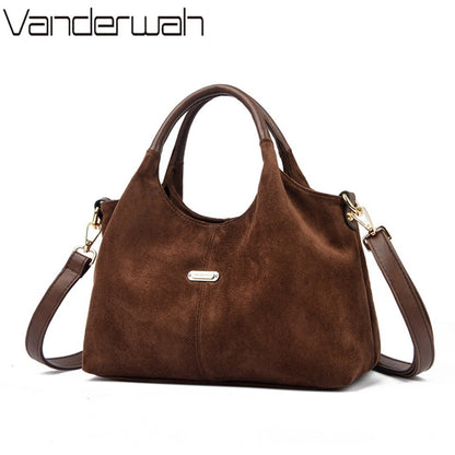 Genuine Brand Suede Handbags Soft Leather High Quality Women Bag Small Casual Female Messenger Shoulder Bag Ladies Crossbody Bag
