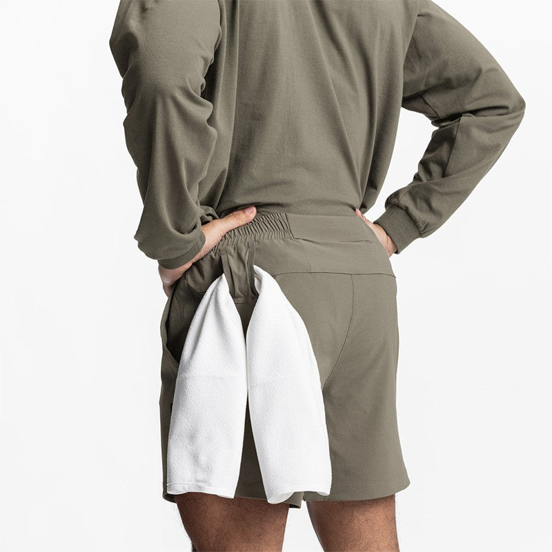 Summer New Gym Jogging Exercise Shorts Men's Sports Fitness Quick-drying Multiple pockets Running Shorts Men Casual Shorts