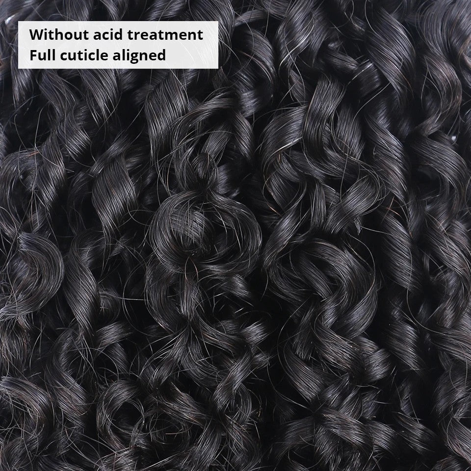 15A Pixie Curls Bundles Kinky Curly Cabelo Humano 3/4 Bundles Deal 100% Cabelo Cacheado Virgem Cru Bundles de Cabelo Extensão de Cabelo Trama Dupla