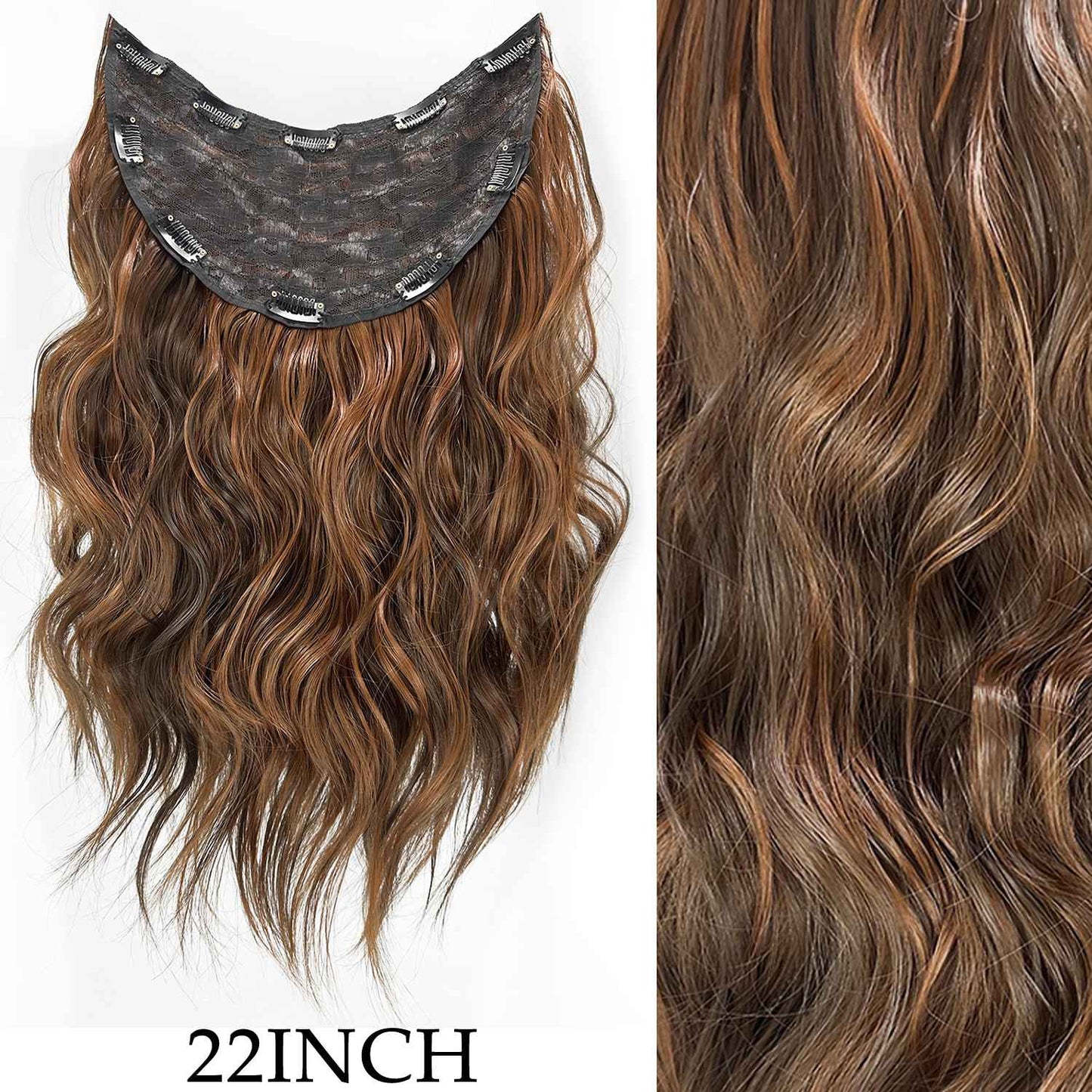 7 peças/conjunto de aplique de cabelo com 16 grampos, preto, longo e liso, cabelo natural, aplique de cabelo ombre, fibra resistente ao calor para penteado feminino