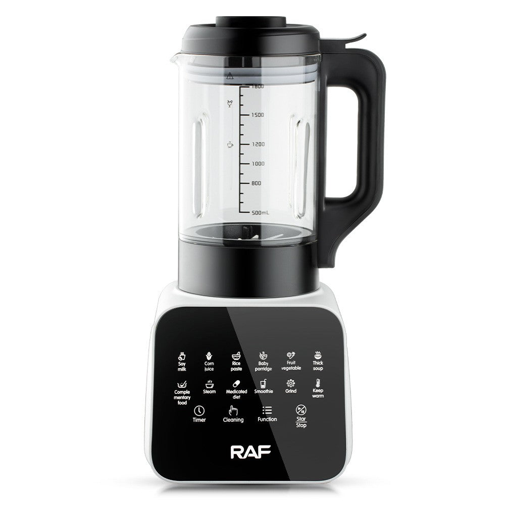 Liquidificador Multifuncional RAF Padrão UE 1.8L Espremedor Automático de Frutas e Vegetais com Copo de Vidro Eletrodoméstico de Cozinha