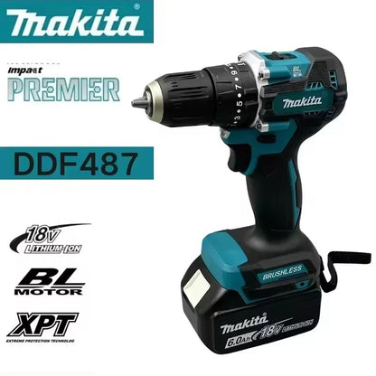 Furadeira/Parafusadeira de impacto elétrica sem fio, recarregável, sem escovas, Makita DDF487 original nova?