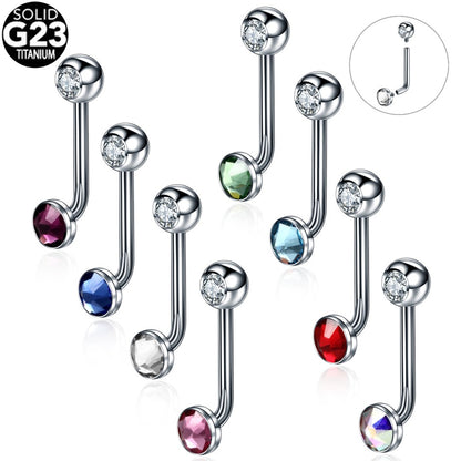 1PC Titânio Christina Vertical Hood Piercings Anéis de Lábio Flor Opala Sexy Piercings de Lábio Joias de Piercing de Sobrancelha VCH