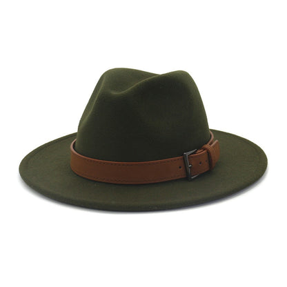 HOAREE Purple Wool Felt Jazz Fedora Hats Men Women Wide Brim Sombrero British Style Trilby Formal Panama Cap Solid Dress Hat