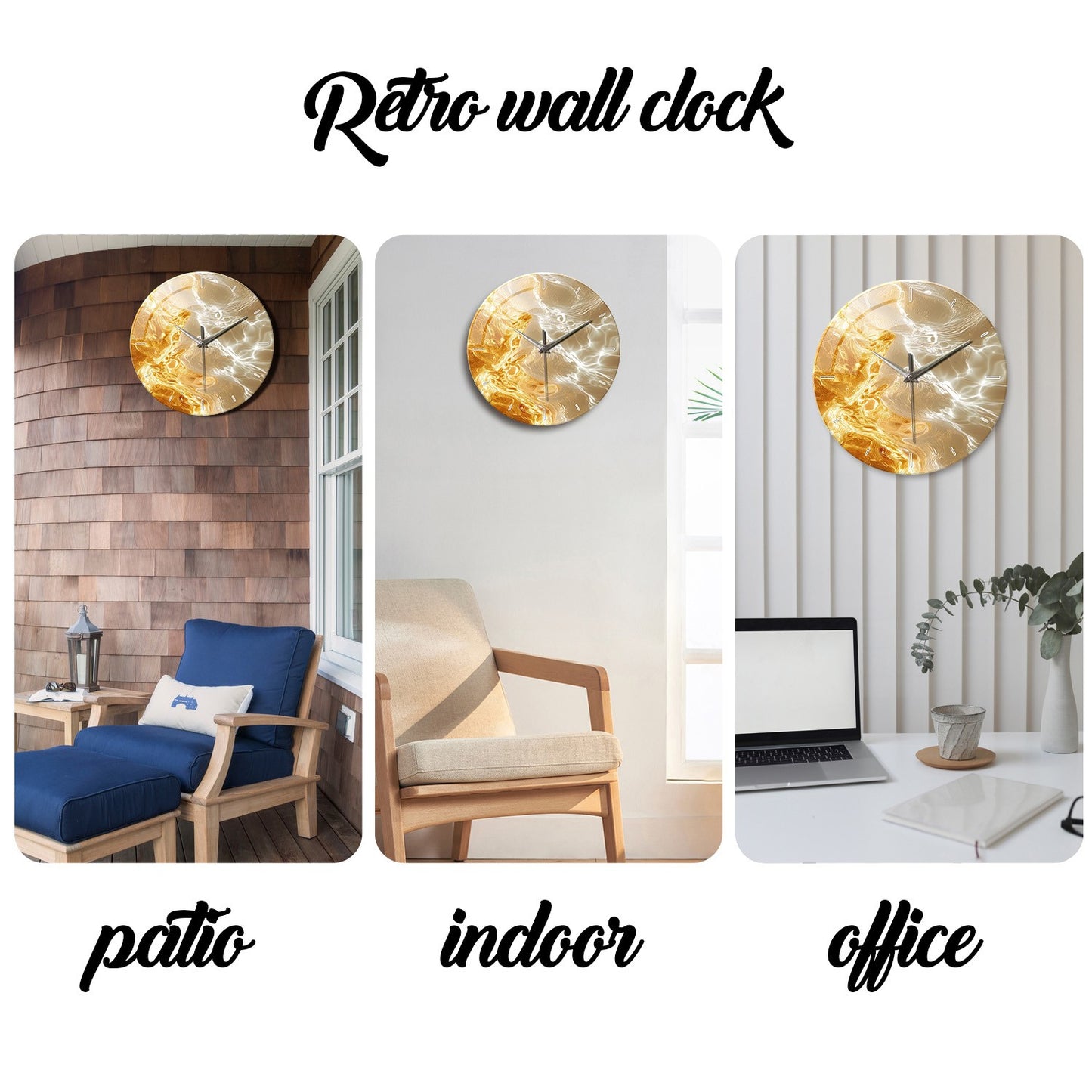 1pc glass wall clock, modern light luxury gold design wall clock, silent clock, home decoration, living room bedroom decoration