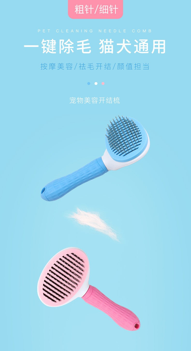 Self-cleaning Pet Hair Remove Comb Cat Slicker Brush Pet Hair Removal Comb For Cats Grooming Brushes Dog Combs Cat Accessories