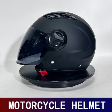 New three-quarters motorcycle helmet electric vehicle full helmet for men and women motorcycle riding half helmet winter warm he