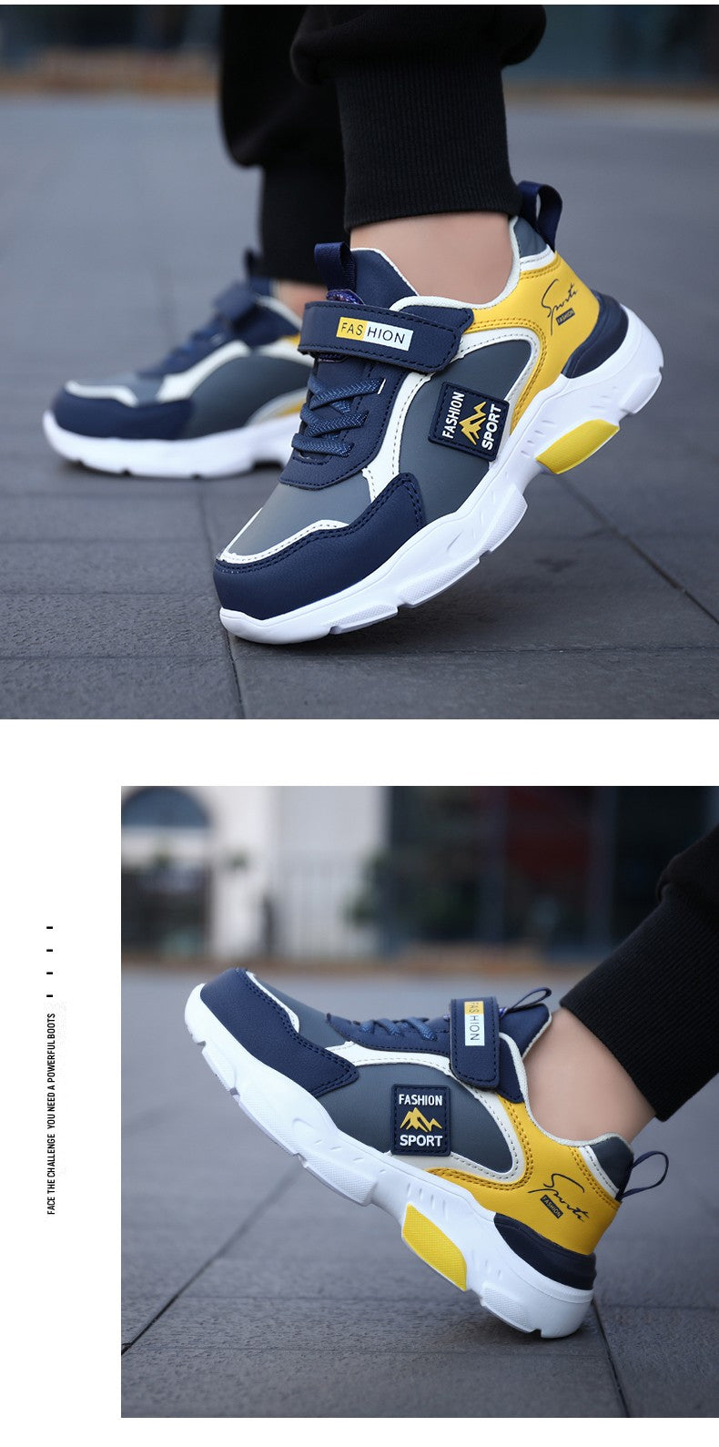 New Children's Leather Casual Shoes For Boy Girls Sneakers Breathable Kids School Walking Non-slip Sport Running Shoes Outdoor