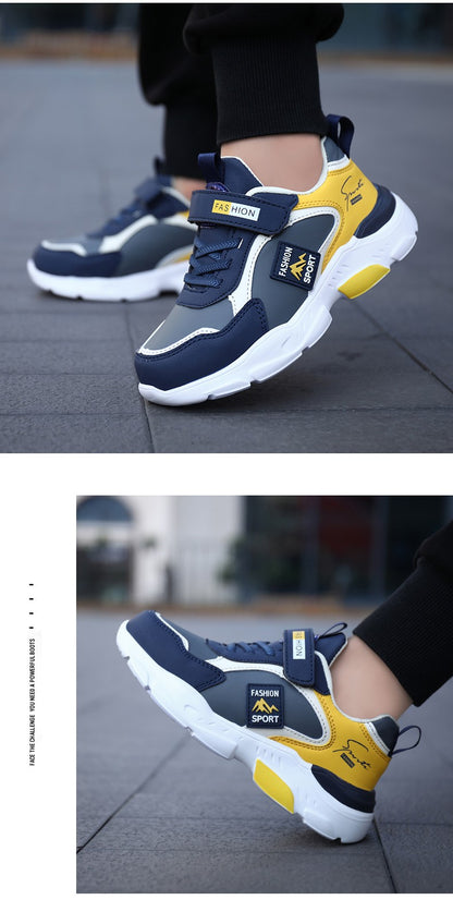 New Children's Leather Casual Shoes For Boy Girls Sneakers Breathable Kids School Walking Non-slip Sport Running Shoes Outdoor