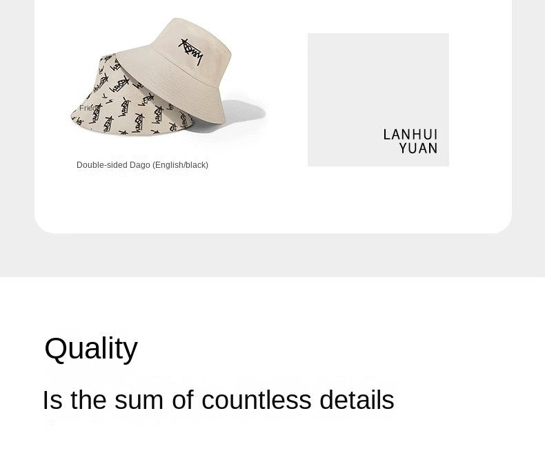 Big Head Letter Bucket Hat for Men Women XL Large Hip Hop Cap Fisherman Hat Summer Sun Hat Plus Size Panama