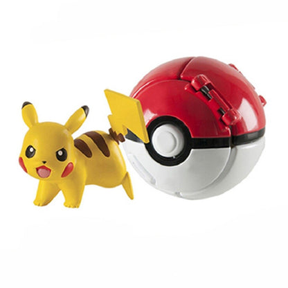 Pokémon Boneco Elf Ball Anime Personagem Desenhos Animados Pikachu Charizard Pocket Monster Pet Modelo Deformável Brinquedo de Ação Presentes Infantis