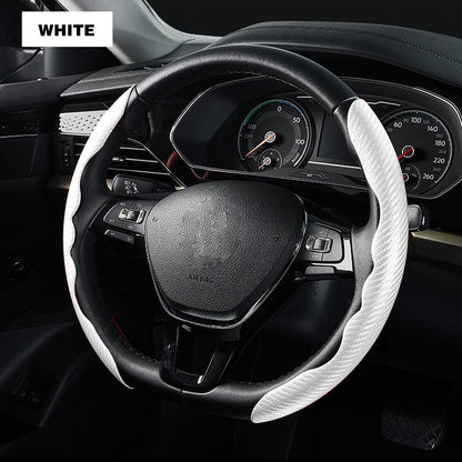 Capa Universal de Volante Antiderrapante de Fibra de Carbono para Carro, Capa Auxiliar de Volante para Carro, Acessórios Antiderrapantes