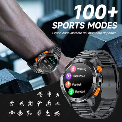 LIGE Fashion Smart Watch Men Voice Assistant Bluetooth Call Heart Rate Monitoring IP68 Waterproof LED Flashlight Men SmartWatch