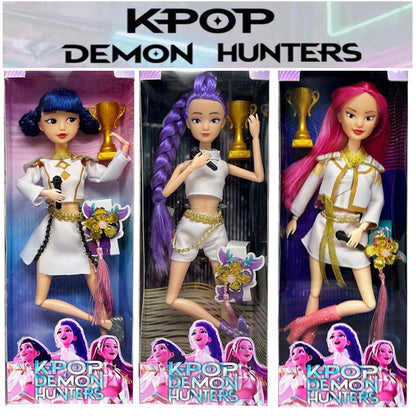 NOVAS Bonecas de Brinquedo Kpop Demon Hunters Bonecos de Ação Rumi Mira Zoey Lindas Princesas Bonecas para Meninas de Plástico Brinquedo DIY para Meninas