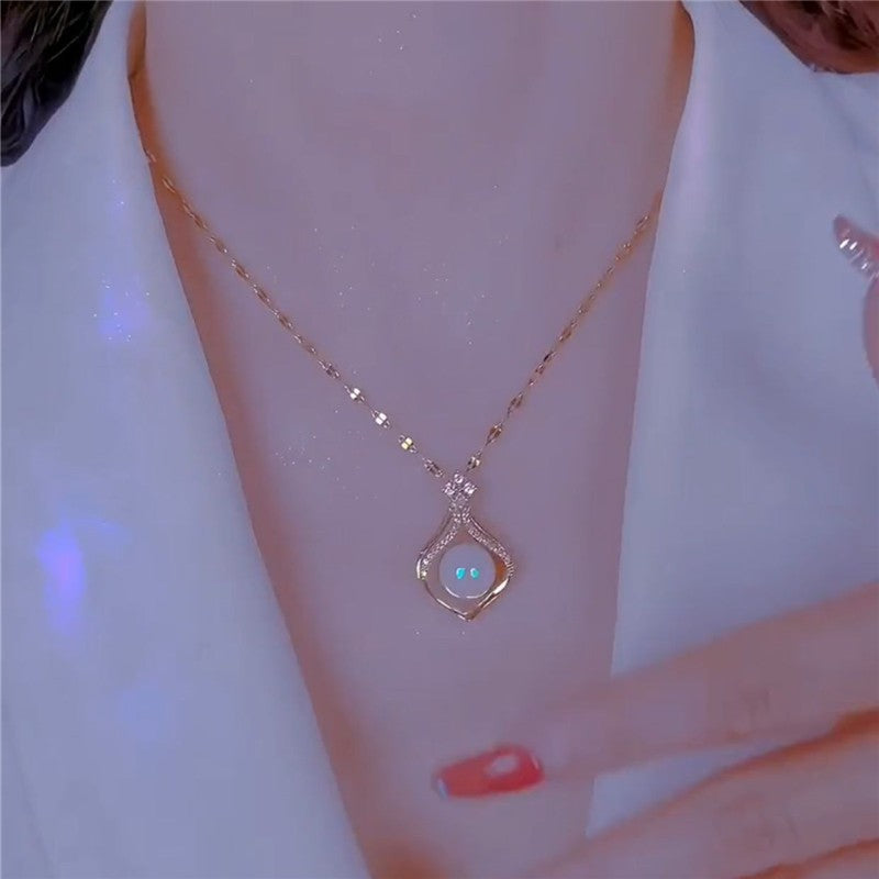 Colares com Pingente em Forma de Coração e Asas de Anjo Cor Prata Zircônia Cúbica 5A Estilo Minimalista Corrente na Clavícula Joias Femininas e para Meninas