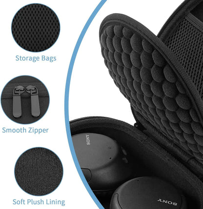 Headphone Hard Case for Sony WH-CH700N / CH710N / CH720N / Edifier W830NB Earphone Travel Protective Cover EVA Storage Bag