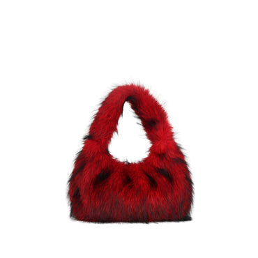 Solid Color Plush Dumpling Bag Simple Style Niche Design Faux Fur Handbag Tote Small Women's Underarm Hobo Bag