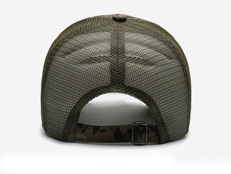 American Flag Camouflage Sticker Embroidered Baseball Cap Net Hat Men Outdoor Velcro Cap