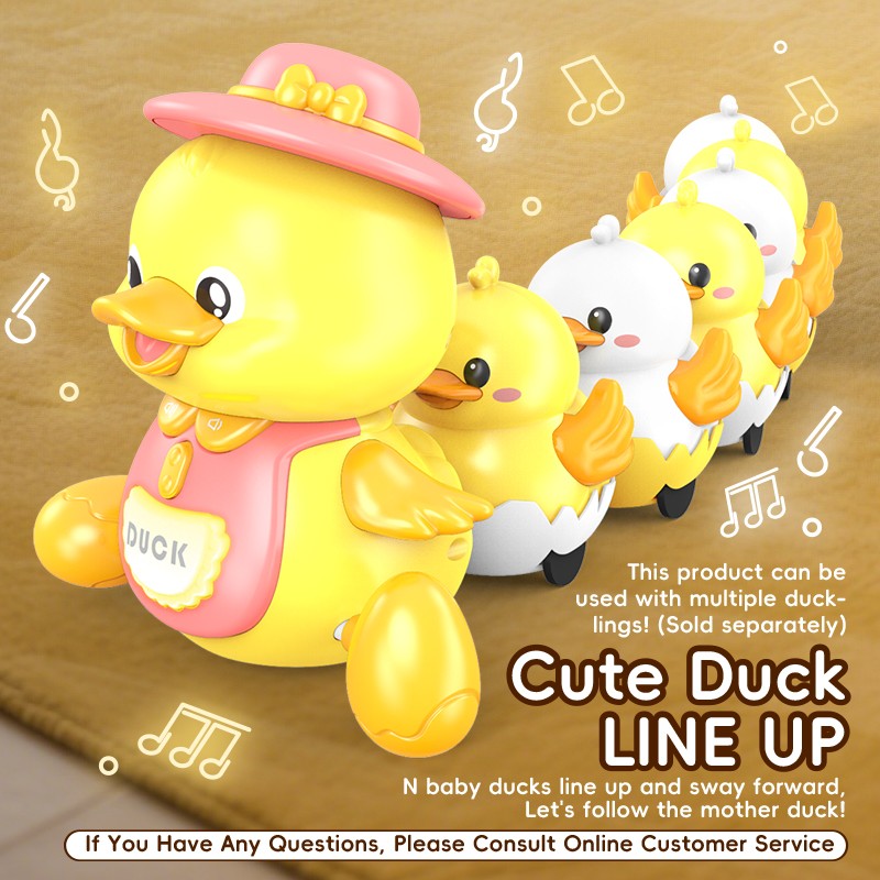 Brinquedos Musicais de Pato Rastejante para Bebês 3 Peças Pata Mãe Musical e Patinhos Brinquedo Interativo de Aprendizagem Precoce para Bebês Presente