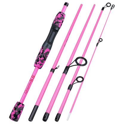 Sougayilang 5 Section Spinning Casting Rods 1.7m Ultralight Weight Carbon Fiber Fishing Rod for Travel Freshwater Fishing Pesca