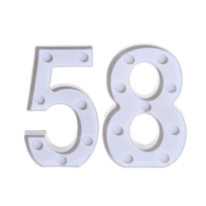 2Pcs Number 16 18 21 30 Led Light String Happy Birthday Party Decoration Wedding Anniversary Adult Birthday Party Gift Light Led