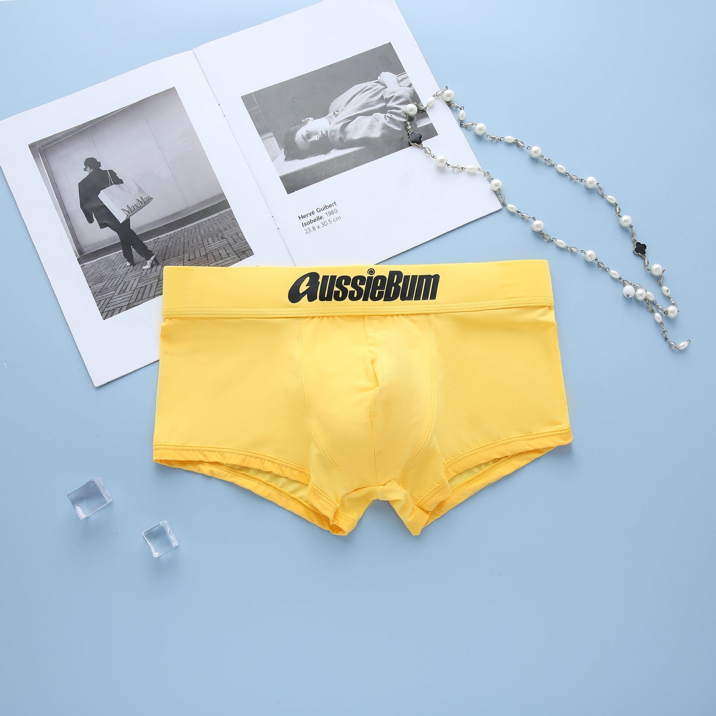 Men's simple underwear milk silk comfortable sports boxers AUSSIEBUM-M218