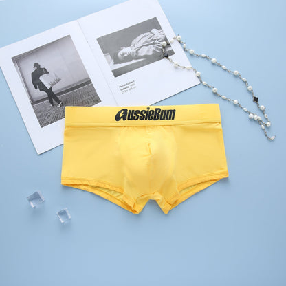 Men's simple underwear milk silk comfortable sports boxers AUSSIEBUM-M218