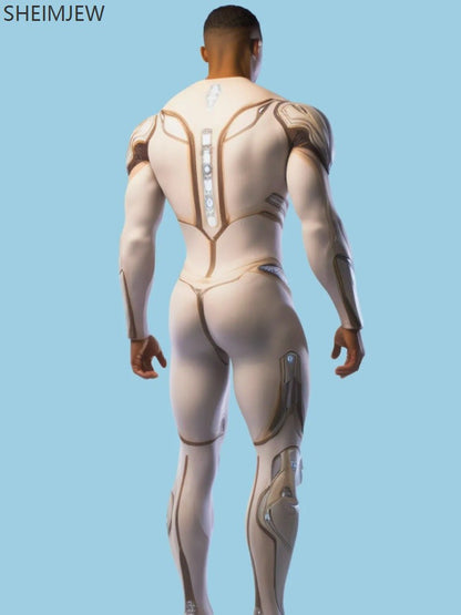 Halloween Smart Artificial Costume Men's Technology Tights Carnival Party Tights Stage Performance Jumpsuit Stretch Bodysuit