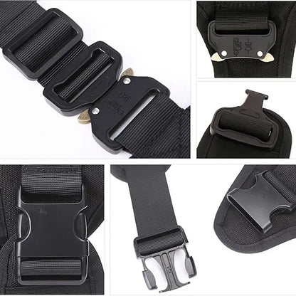 Coleira Grande Para Cães Arnês E Coleira Conjunto De Colete Para Animais De Estimação Arnês Tático Pastor Alemão Para Cães Pequenos