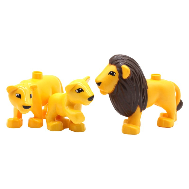 Grandes Blocos de Montar Animais Acessórios Compatíveis com Conjuntos de Tijolos de Zoo Dinossauro Criatividade Brinquedos DIY para Crianças Presente