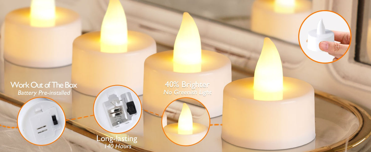 Flameless LED Candle Creative wishing Led Tea Light Warm White Flameless Candle Halloween Christmas Decor Candle Light