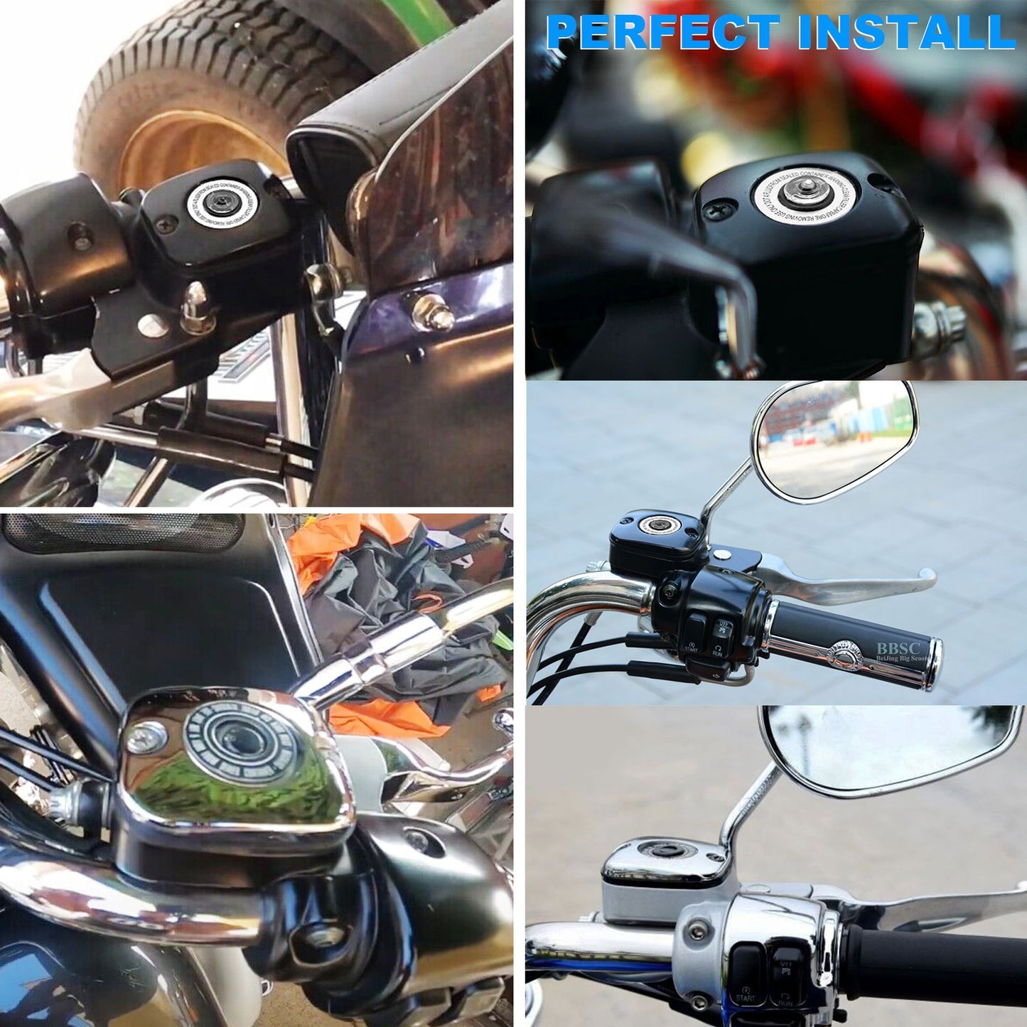 Tampa do cilindro mestre do freio dianteiro para motocicleta Harley Touring Road King Street Glide FLHR FLHT Dyna Fat Bob FXDF Softail FLSTF